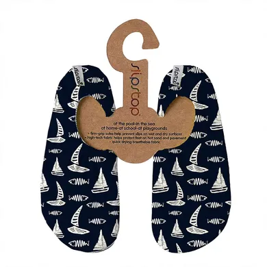 Badeschuhe, slipstop, Blau – Besonderheit: Sohle aus 13% Baumwolle