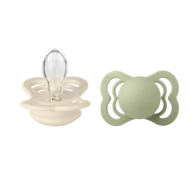 Schnuller, BIBS, Beige – Besonderheit: weicher, flexibler und hypoallergener Silikonsauger