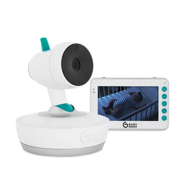 Video Babyphone, babymoov, Weiß – Besonderheit: Neigung und Drehung um 360°