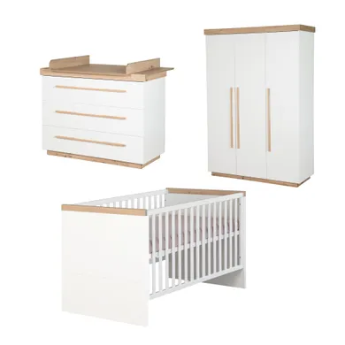 Babyzimmer Sets, roba, Weiß – Besonderheit: Set bestehend aus Kombi-Kinderbett, Kleiderschrank und Wickelkommode
