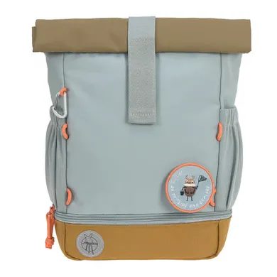 Kinderrucksäcke, LÄSSIG, Blau – Besonderheit: flexible Rolltop Öffnung