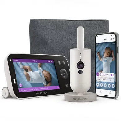 Video Babyphone, PHILIPS AVENT, Weiß – Besonderheit: Schlaf- und Atemtracking