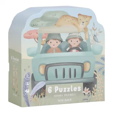 Puzzle, LITTLE DUTCH, Mehrfarbig – Besonderheit: 5 niedliche Tierpuzzles und 1 großes Puzzle