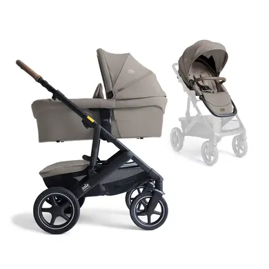 Kombi-Kinderwagen, Joie signature, Beige – Besonderheit: 4in1 Kombi-Kinderwagen: mit Babywanne und wendbarem Sitz als Sportwagen (rückwärts-/vorwärtsgerichtet)