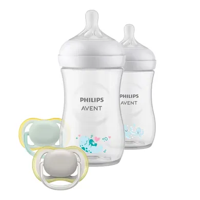 Babyfläschchen, PHILIPS AVENT, Transparent – Besonderheit: inkl. zwei Babyflaschen und zwei Schnuller