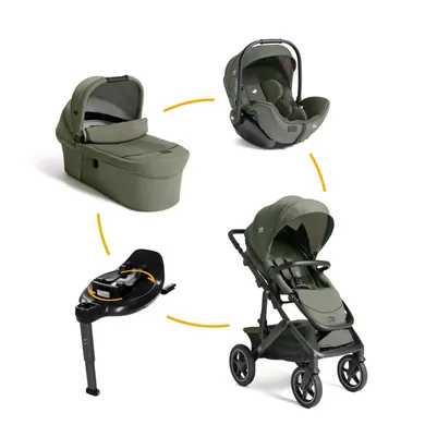 Joie signature, Grün – Besonderheit: Set bestehend aus Kombi-Kinderwagen, Babyschale und passender Base