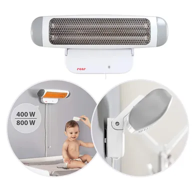 Heizstrahler, reer, Weiß – Besonderheit: 2 Heizstufen (400 W / 800 W)