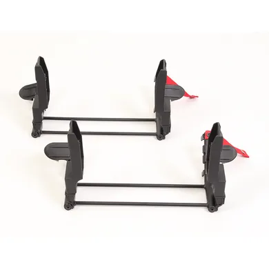 Adapter, tfk, Schwarz – Besonderheit: Set mit zwei Adaptern für den einfachen Umbau aus dem Auto auf den Kinderwagen