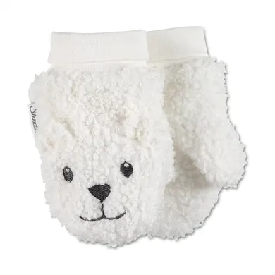 Handschuhe, Sterntaler, Beige – Besonderheit: aus weichem Teddyplüsch