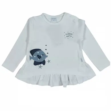 Langarmshirts, LITTLE, Weiß – Besonderheit: aus 100% Baumwolle