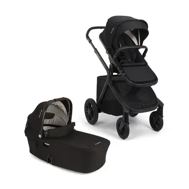 Kombi-Kinderwagen, nuna, Schwarz – Besonderheit: Set bestehend aus Buggy und Tragewanne