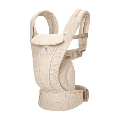 Fullbuckle Tragen, ERGObaby, Beige – Besonderheit: 4 ergonomische Tragepositionen (nach innen, nach außen, auf dem Rücken, auf der Hüfte) mit Lendenwirbelstütze zur Entlastung des Trägers