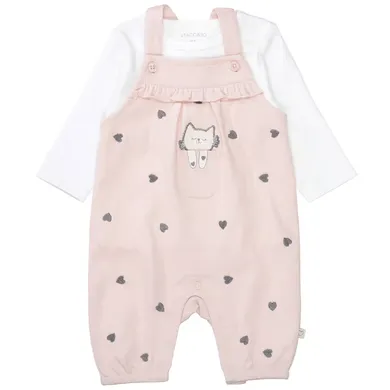 Latzhosen, STACCATO, Pink – Besonderheit: Set bestehend aus Latzhose und Langarmshirt