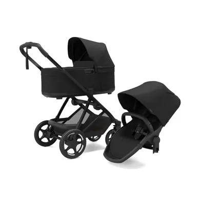 Kombi-Kinderwagen, THULE, Schwarz – Besonderheit: Babywanne mit ergonomischen Tragegriffen