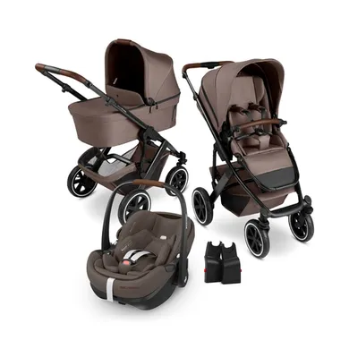 Kinderwagen Komplettsets, ABC DESIGN, Beige – Besonderheit: Set bestehend aus Kombikinderwagen, Babyschale und Adaptern