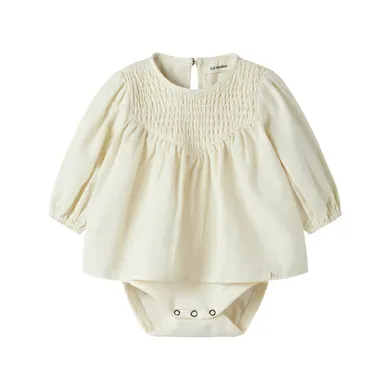 Langarmbodys, Lil' Atelier, Beige – Besonderheit: Hemd und Body in einem