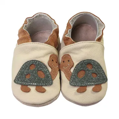 Krabbelschuhe, HOBEA, Beige – Besonderheit: aus hochwertigem, weichem Rindsleder