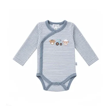 Wickelbodys, LITTLE, Blau – Besonderheit: aus 100% Baumwolle