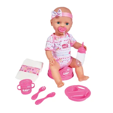 Puppen & Puppenwagen, Simba, Pink – Besonderheit: interaktive Trink- & Nässfunktion