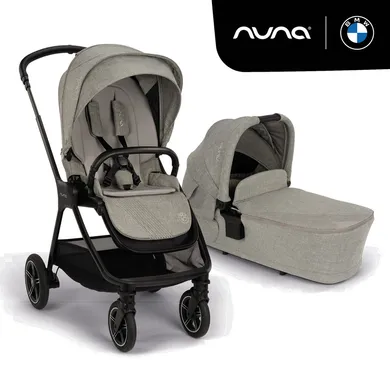 Kombi-Kinderwagen, nuna, Grau – Besonderheit: Set bestehend aus Sportwagen und Wanne