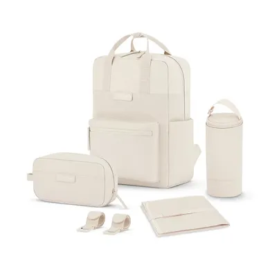 Wickelrucksäcke schwarz, KAPTEN & SON, Beige – Besonderheit: praktische Kombination aus Wickelrucksack und Arbeitsrucksack