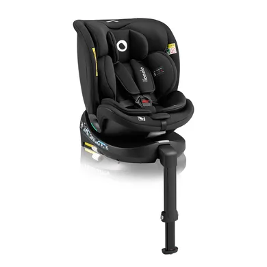 Kindersitze 9-36 kg, Gruppe 1/2/3, lionelo, Schwarz – Besonderheit: vorwärts- oder rückwärtsgerichtete Montage im ISOFIX-System mit Stützfuß