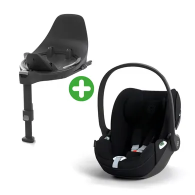 Babyschalen 0-13 kg, Gruppe 0+, cybex PLATINUM, Schwarz – Besonderheit: Set bestehend aus Babyschale und Basisstation