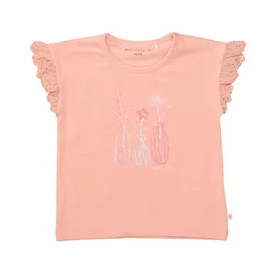 Kurzarmshirts, BASEFIELD, Pink – Besonderheit: aus 100% Baumwolle