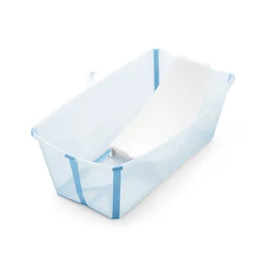 Badewannen, STOKKE, Blau – Besonderheit: faltbare Wanne mit rutschfestem Boden