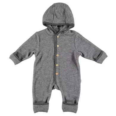 Fleece Overalls, LITTLE ONE, Grau – Besonderheit: aus 100% Baumwolle