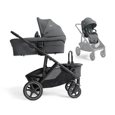 Kombi-Kinderwagen, Joie signature, Braun – Besonderheit: inkl. extragroßer Babywanne, wendbarem Sportsitz und Gurt- und Rückenpolstern