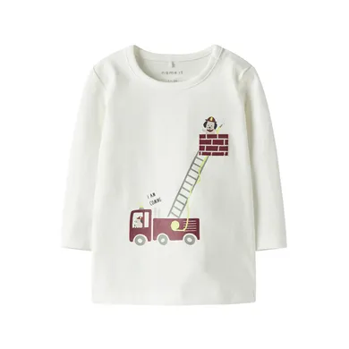 Langarmshirts, name it, Weiß – Besonderheit: aus 95% Baumwolle