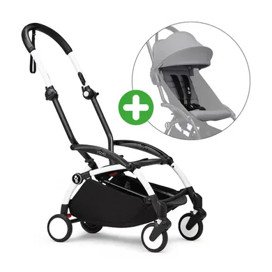 Buggys, STOKKE, Grau – Besonderheit: Set bestehend aus YOYO³ Gestell und YOYO³ 6+ Textil-Set
