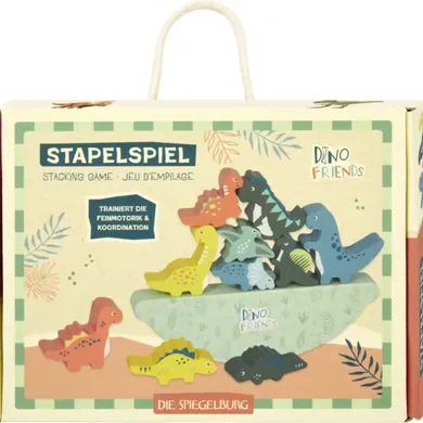 Stapeltürme, COPPENRATH, Grün – Besonderheit: Inhalt: 1 Wippe und 11 Dino-Figuren aus Holz