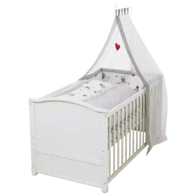 Gitterbetten, roba, Grau – Besonderheit: umbaubar zum Juniorbett