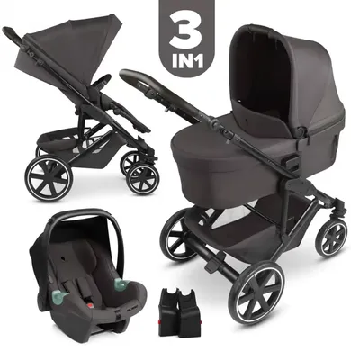 Kinderwagen Komplettsets, ABC DESIGN, Braun – Besonderheit: Set bestehend aus Babywanne, Sitzeinheit, i-Size Babyschale (ECE R129) und Adapter