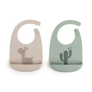 Lätzchen, done by deer, Beige – Besonderheit: 2er Set mit verschiedenem Design
