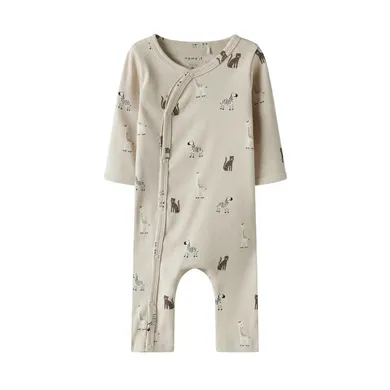 Overalls, name it, Beige – Besonderheit: durchgehende Knopfleiste für einfaches An-und Ausziehen