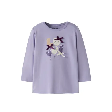 Langarmshirts, name it, Lila – Besonderheit: aus 95% Baumwolle