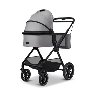 Kombi-Kinderwagen, MOON, Grau – Besonderheit: mit Babywanne und Sportsitz