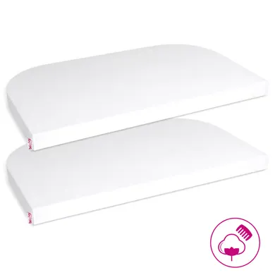 Spannbettlaken, babybay, Weiß – Besonderheit: im 2er Pack