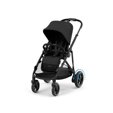 Sportwagen, cybex, Schwarz – Besonderheit: mit E-Antrieb und Multi-Terrain-Support - leicht gesteuert über den intuitiven Hebel am Schiebegriff