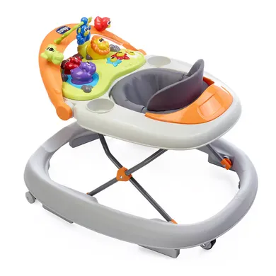 Lauflernwagen, chicco, Grau – Besonderheit: 3-dimensionaler Spielbogen und elektronische Spielkonsole