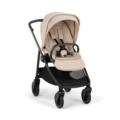 Kombi-Kinderwagen, nuna, Beige – Besonderheit: 360° drehbare Swivel-Räder - Navigation in alle Richtungen