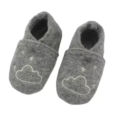 Krabbelschuhe, MaxiMo, Grau – Besonderheit: Anti-Rutsch-Sohle