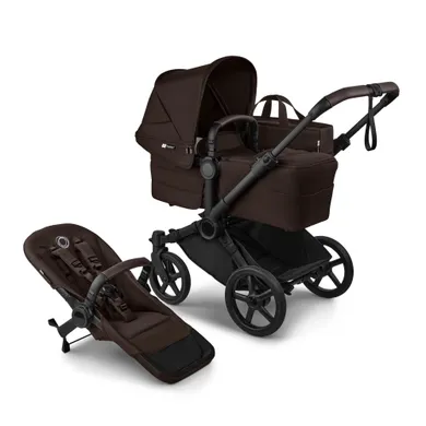 Kombi-Kinderwagen, bugaboo, Braun – Besonderheit: Liegeaufsatz mit PureBreeze™-Matratze für optimale Unterstützung von Neugeborenen