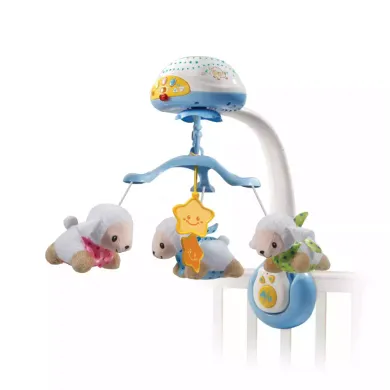 Mobilés, vtech, Weiß – Besonderheit: mit 3 weichen Plüsch-Schäfchen