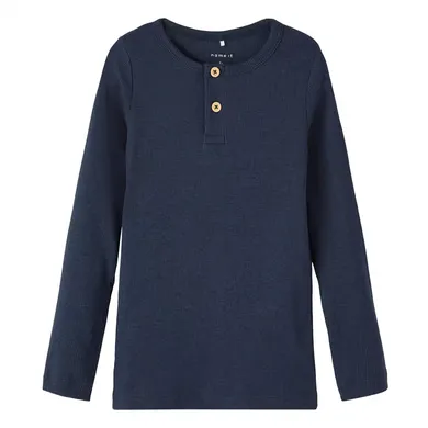 Langarmshirts, name it, Blau – Besonderheit: aus Bio-Baumwolle, Modal und Elasthan