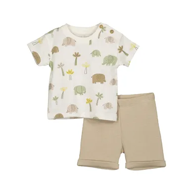 Kurzarmshirts, blue seven, Weiß – Besonderheit: Set aus Kurzarmshirt und kurzer Shorts