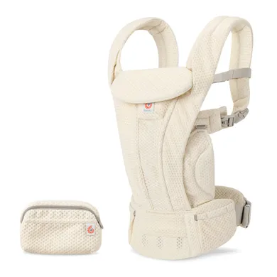 Fullbuckle Tragen, ERGObaby, Weiß – Besonderheit: 4 ergonomische Tragepositionen (nach innen, nach außen, auf dem Rücken, auf der Hüfte) mit Lendenwirbelstütze zur Entlastung des Trägers